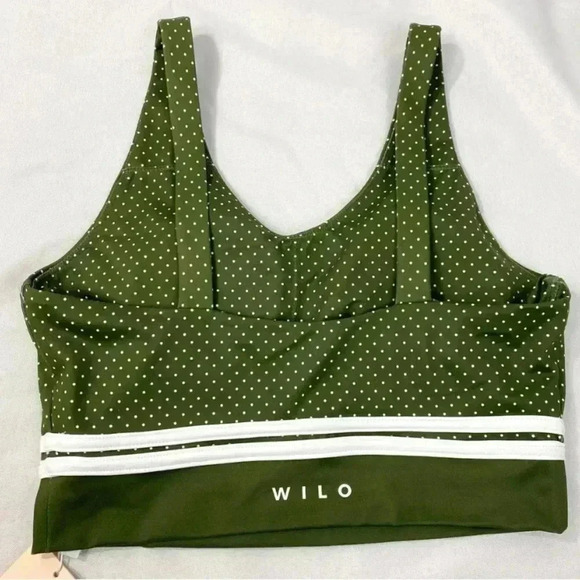 🆕WILO Contour Polka Dot Striped Padded Sports Bra/Top L🆕 - Picture 3 of 10